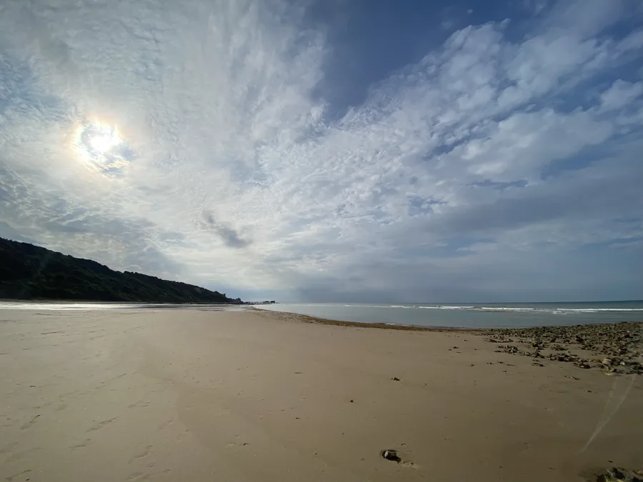 An open North Norfolk beach beneath a wide sky